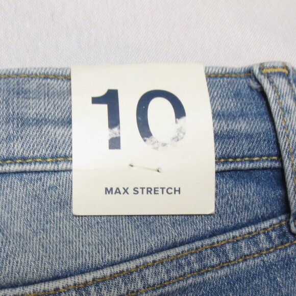 NWT GAP youth JEANS denim SKINNY blue STRETCH adjustable DISTRESSED SIZE 10 - Picture 11 of 13